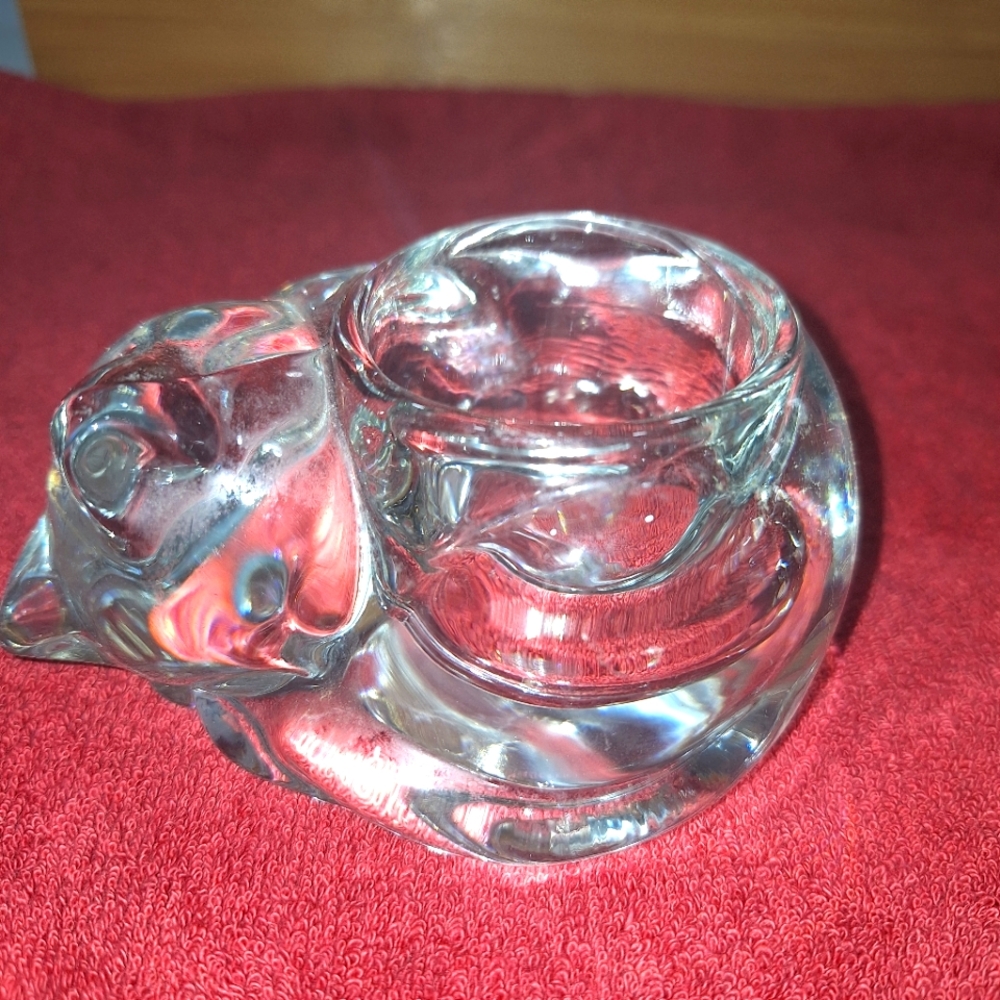 Glass cat "holder for candle "